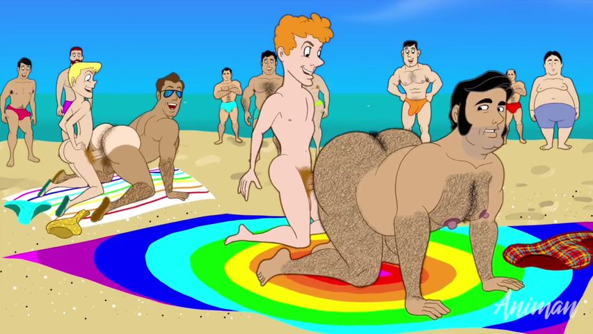 Ainman Porn - Animan - Dripping Dads 5 - Beach Dudes [720p]