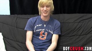 Barely legal twink is eager to stroke his dick on the casting Boy Crush - Amateur Gay Porno 3